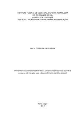 O Information Commons nas Bibliotecas Universitárias brasileiras: suporte à pesquisa e à inovação para o desenvolvimento científico e social
