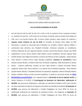 Ata 002/2023 - Reunião Ordinária