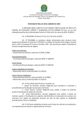 Portaria 026/2022 - revogada