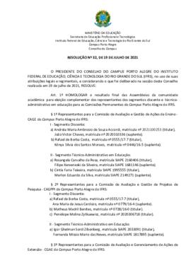 Resolução 032/2021
