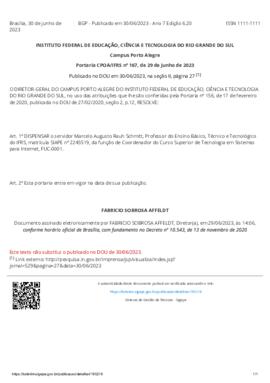 Portaria 167/2023
