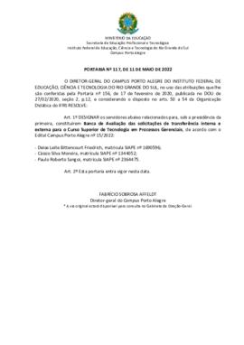 Portaria 117/2022