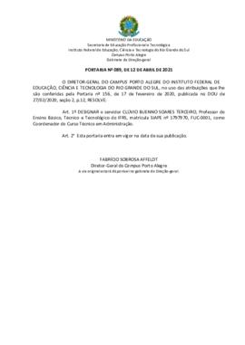 Portaria 89/2021 - revogada