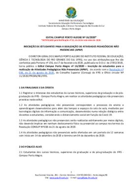 Edital 16/2020