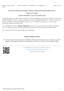 Portaria 072/2023