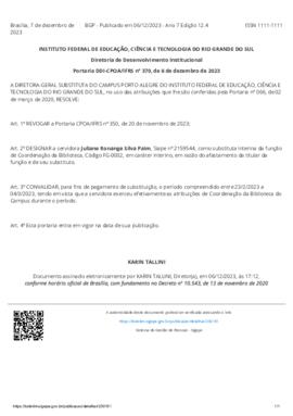 Portaria 370/2023