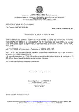 Resolução 016/2024 ad referendum - revogada