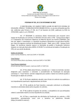 Portaria 331/2022
