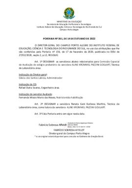 Portaria 361/2022