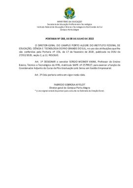 Portaria 268/2022 - revogada