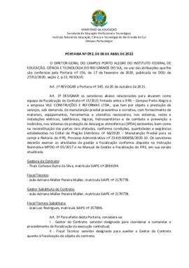 Portaria 093/2022 - revogada