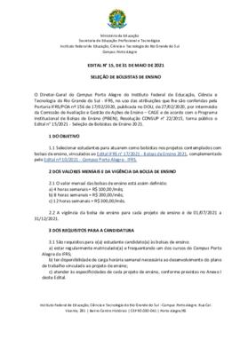 Edital 15/2021
