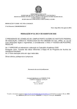 Resolução 023/2023 ad referendum