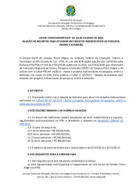 Edital 025/2022
