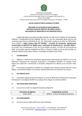 Edital 07/2021