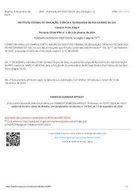 Portaria 001/2024 - sem efeito