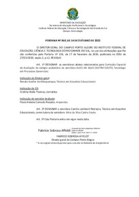 Portaria 360/2022