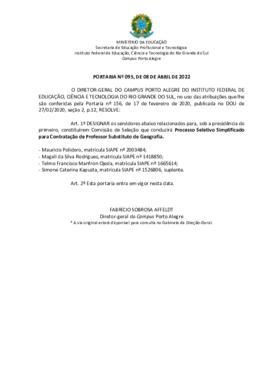 Portaria 095/2022