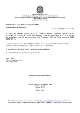 Ordem de Serviço 001/2023