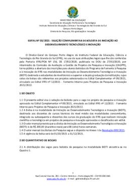 Edital 33/2021