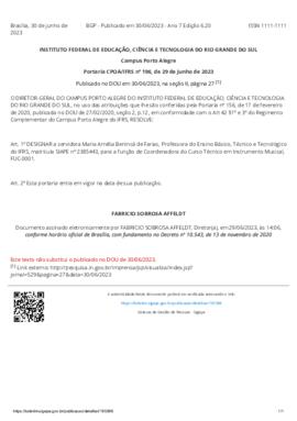 Portaria 196/2023