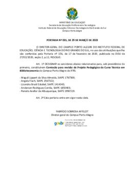 Portaria 035/2023 - revogada