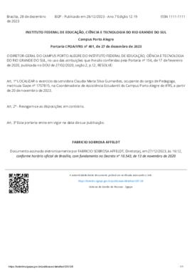 Portaria 401/2023