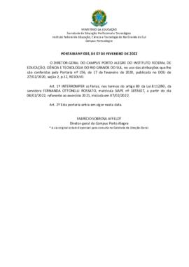 Portaria 038/2022