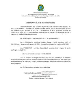 Portaria 010/2023