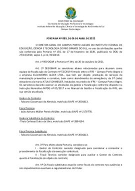 Portaria 089/2022 - revogada