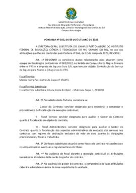 Portaria 353/2022