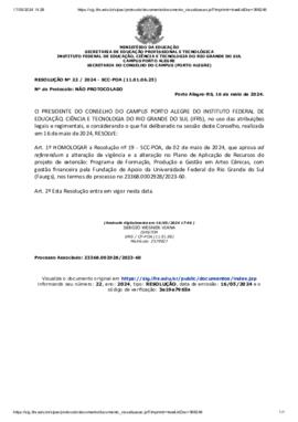 Resolução 022/2024