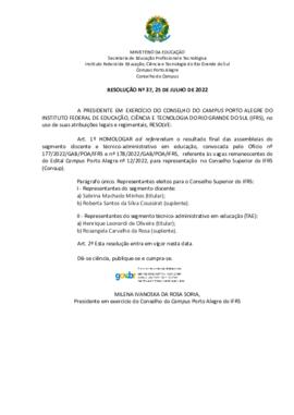 Resolução 037/2022 ad referendum