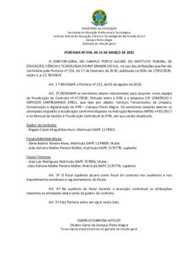 Portaria 56/2021 - revogada