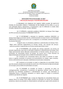 Resolução 009/2021