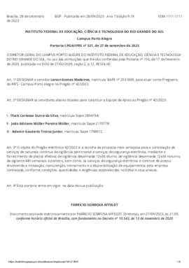 Portaria 321/2023