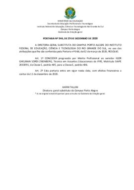 Portaria 346/2020
