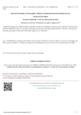 Portaria 155/2023