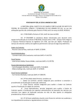 Portaria 028/2022 - revogada