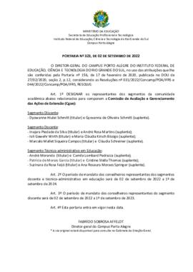 Portaria 323/2022 - revogada