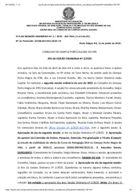 Ata 02/2025 - 2ª Sessão Ordinária 2025