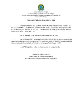 Portaria 121/2021