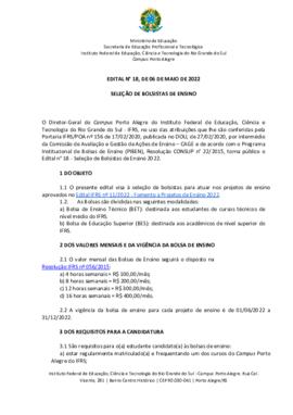 Edital 018/2022