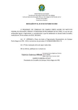 Resolução 055/2022
