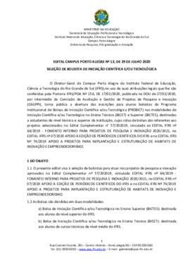 Edital 13/2020