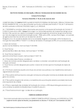 Portaria 078/2023 - revogada