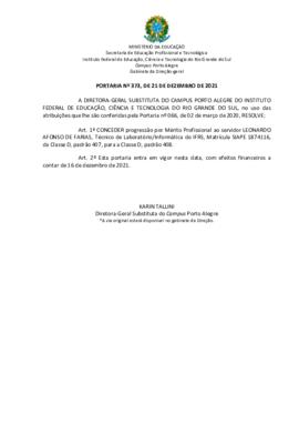 Portaria 373/2021