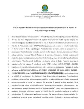 Ata 02/2020 - Reunião Extraordinária