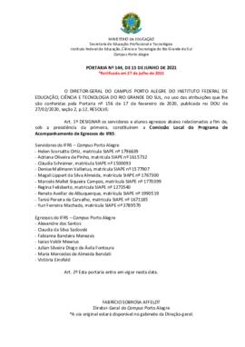 Portaria 144/2021