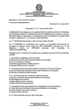 Resolução 015/2024 - revogada